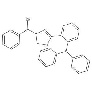 (S)-((S)-2-(2-(Diphenylphosphanyl)phenyl)-4,5-dihydrooxazol-4-yl)(phenyl)methanol Structure