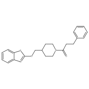 1-(4-((Benzo[d]thiazol-2-yloxy)methyl)piperidin-1-yl)-3-phenylpropan-1-one Structure
