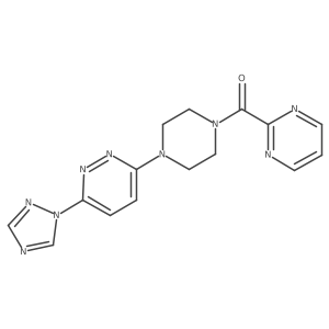 (4-(6-(1H-1,2,4-triazol-1-yl)pyridazin-3-yl)piperazin-1-yl)(pyrimidin-2-yl)methanone Structure
