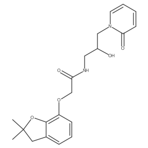 2-[(2,2-Dimethyl-3H-1-benzofuran-7-yl)oxy]-N-[2-hydroxy-3-(2-oxopyridin-1-yl)propyl]acetamide结构式