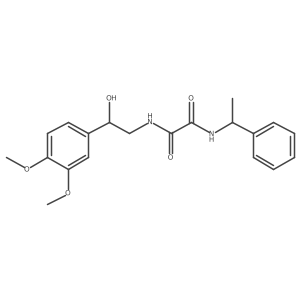 N1-(2-(3,4-dimethoxyphenyl)-2-hydroxyethyl)-N2-(1-phenylethyl)oxalamide结构式