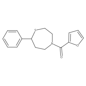 Furan-2-yl(7-phenyl-1,4-thiazepan-4-yl)methanone结构式