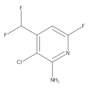 3-Chloro-4-(difluoromethyl)-6-fluoropyridin-2-amine结构式