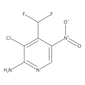 3-Chloro-4-(difluoromethyl)-5-nitropyridin-2-amine结构式