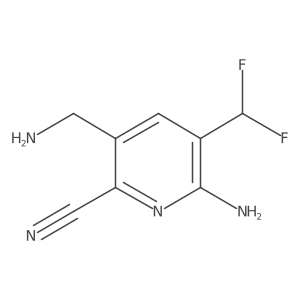 6-Amino-3-(aminomethyl)-5-(difluoromethyl)picolinonitrile结构式