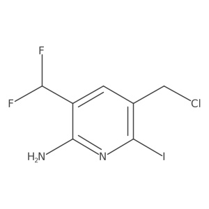 5-(Chloromethyl)-3-(difluoromethyl)-6-iodopyridin-2-amine Structure