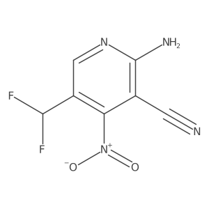 2-Amino-5-(difluoromethyl)-4-nitronicotinonitrile结构式