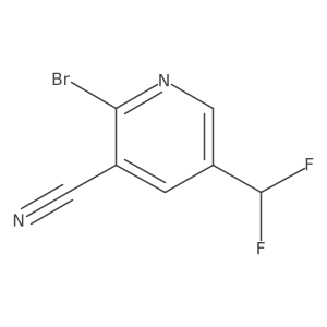 2-Bromo-5-(difluoromethyl)nicotinonitrile结构式