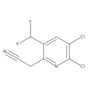 2-(5,6-Dichloro-3-(difluoromethyl)pyridin-2-yl)acetonitrile结构式