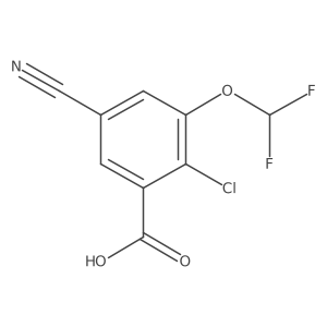 2-Chloro-5-cyano-3-(difluoromethoxy)benzoic acid Structure