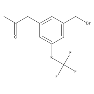 1-(3-(Bromomethyl)-5-(trifluoromethylthio)phenyl)propan-2-one Structure