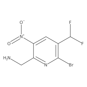 2-(Aminomethyl)-6-bromo-5-(difluoromethyl)-3-nitropyridine Structure