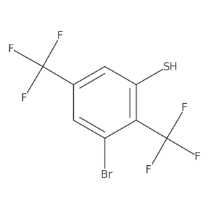 3-Bromo-2,5-bis(trifluoromethyl)benzenethiol结构式