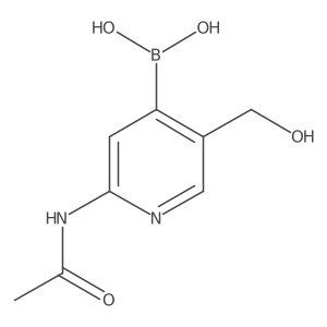 B-[2-(Acetylamino)-5-(hydroxymethyl)-4-pyridinyl]boronic acid Structure