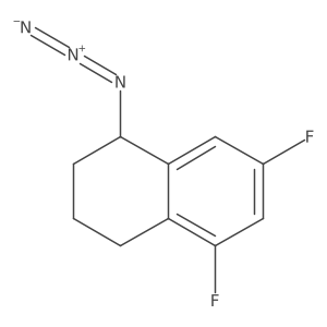 (1S)-1-Azido-5,7-difluoro-1,2,3,4-tetrahydronaphthalene结构式