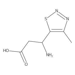 (3R)-3-Amino-3-(4-methyl-1,2,3-thiadiazol-5-yl)propanoic acid结构式