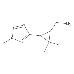 [2,2-dimethyl-3-(1-methyl-1H-imidazol-4-yl)cyclopropyl]methanamine结构式