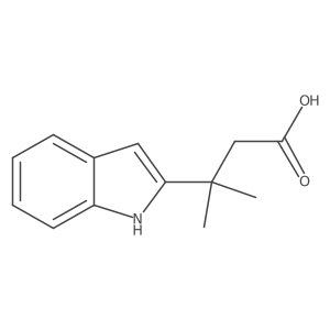 3-(1H-indol-2-yl)-3-methylbutanoic acid结构式