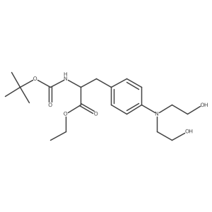 Ethyl (S)-3-(4-(bis(2-hydroxyethyl)amino)phenyl)-2-((tert-butoxycarbonyl)amino)propanoate Structure