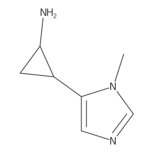 (1R,2R)-2-(1-Methyl-1H-imidazol-5-yl)cyclopropan-1-amine结构式
