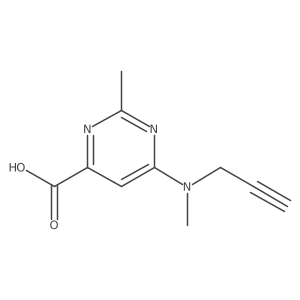 2-Methyl-6-[methyl(prop-2-yn-1-yl)amino]pyrimidine-4-carboxylic acid结构式
