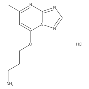 3-((5-Methyl-[1,2,4]triazolo[1,5-a]pyrimidin-7-yl)oxy)propan-1-amine hydrochloride结构式