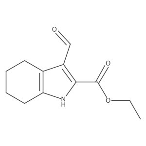 Ethyl 3-formyl-4,5,6,7-tetrahydro-1H-indole-2-carboxylate结构式