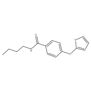 N-butyl-4-(thiazol-2-yloxy)benzamide结构式