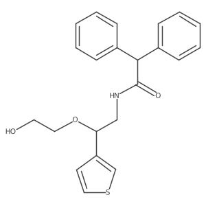 N-(2-(2-hydroxyethoxy)-2-(thiophen-3-yl)ethyl)-2,2-diphenylacetamide Structure