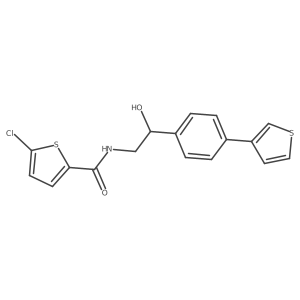 5-chloro-N-(2-hydroxy-2-(4-(thiophen-3-yl)phenyl)ethyl)thiophene-2-carboxamide Structure