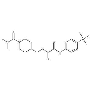 N1-((1-(dimethylcarbamoyl)piperidin-4-yl)methyl)-N2-(4-(trifluoromethyl)phenyl)oxalamide结构式