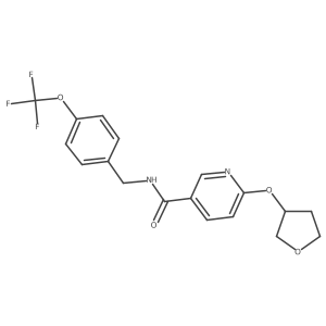 6-((tetrahydrofuran-3-yl)oxy)-N-(4-(trifluoromethoxy)benzyl)nicotinamide结构式