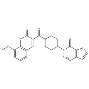 3-(1-(8-methoxy-2-oxo-2H-chromene-3-carbonyl)piperidin-4-yl)thieno[3,2-d][1,2,3]triazin-4(3H)-one Structure