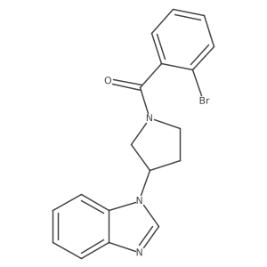 (3-(1H-benzo[d]imidazol-1-yl)pyrrolidin-1-yl)(2-bromophenyl)methanone Structure