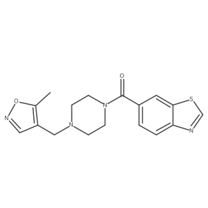 Benzo[d]thiazol-6-yl(4-((5-methylisoxazol-4-yl)methyl)piperazin-1-yl)methanone Structure