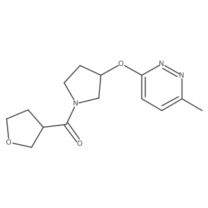 (3-((6-Methylpyridazin-3-yl)oxy)pyrrolidin-1-yl)(tetrahydrofuran-3-yl)methanone Structure