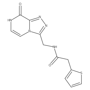N-((8-hydroxy-[1,2,4]triazolo[4,3-a]pyrazin-3-yl)methyl)-2-(thiophen-2-yl)acetamide结构式