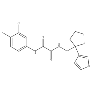 N1-(3-chloro-4-methylphenyl)-N2-((1-(thiophen-3-yl)cyclopentyl)methyl)oxalamide Structure