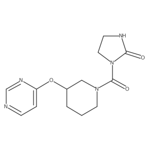 1-(3-(Pyrimidin-4-yloxy)piperidine-1-carbonyl)imidazolidin-2-one Structure