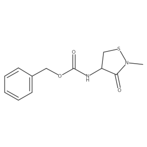 benzyl N-[(4R)-2-methyl-3-oxo-1,2-thiazolidin-4-yl]carbamate Structure