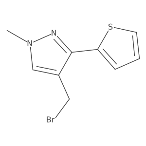 4-(bromomethyl)-1-methyl-3-(thiophen-2-yl)-1H-pyrazole Structure