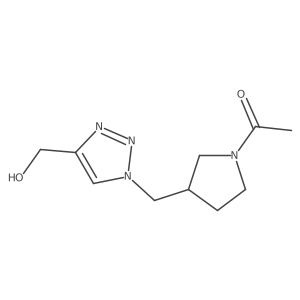 1-(3-((4-(hydroxymethyl)-1H-1,2,3-triazol-1-yl)methyl)pyrrolidin-1-yl)ethan-1-one Structure