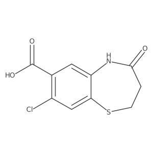 8-Chloro-4-oxo-2,3,4,5-tetrahydro-1,5-benzothiazepine-7-carboxylic acid结构式