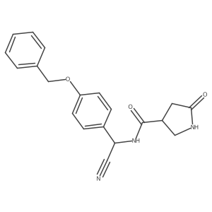 N-{[4-(benzyloxy)phenyl](cyano)methyl}-5-oxopyrrolidine-3-carboxamide结构式