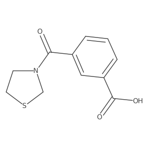 3-(Thiazolidine-3-carbonyl)benzoic acid Structure
