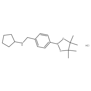 N-(4-(4,4,5,5-Tetramethyl-1,3,2-dioxaborolan-2-yl)benzyl)cyclopentanamine hydrochloride Structure