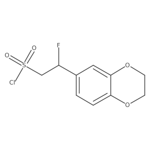 2-(2,3-Dihydro-1,4-benzodioxin-6-yl)-2-fluoroethane-1-sulfonyl chloride Structure