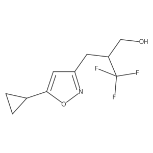 2-[(5-Cyclopropyl-1,2-oxazol-3-yl)methyl]-3,3,3-trifluoropropan-1-ol结构式