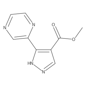 methyl 3-(pyrazin-2-yl)-1H-pyrazole-4-carboxylate Structure