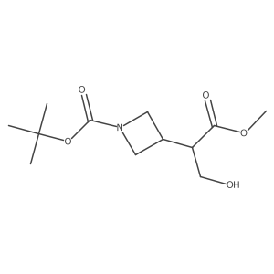 Tert-butyl 3-(3-hydroxy-1-methoxy-1-oxopropan-2-yl)azetidine-1-carboxylate Structure